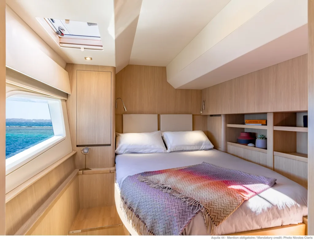 Aquila 44 cabin with a river view